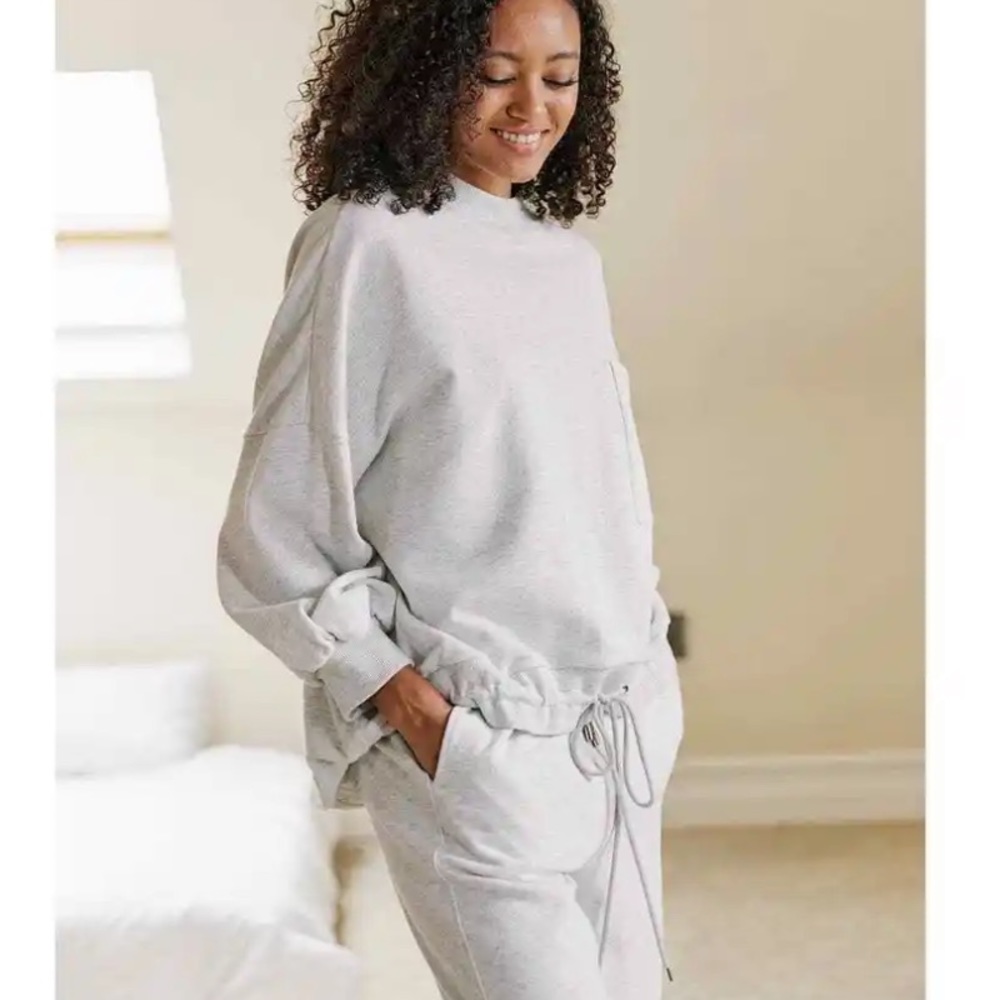 | nap | Drawstring Hem Cotton Sweatshirt. Size M.